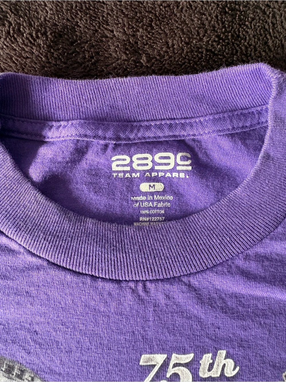 LSU Tigers x 289c 75TH ANNUAL 2011 COTTON BOWL CHAMPIONS purple tee medium - Picture 2 of 6